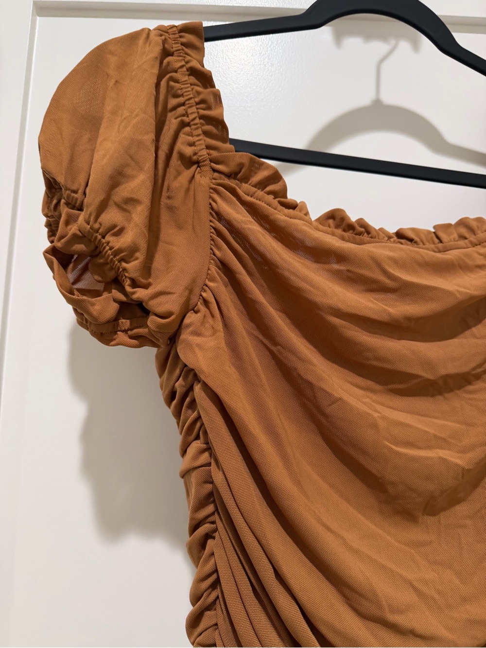 Lulu's Rust Ruched Sweetheart Top - Picture 7 of 7